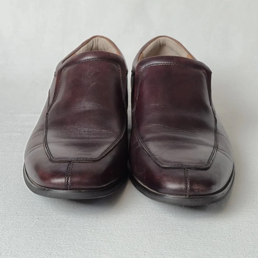 Joseph Abboud Mens Tobacco Leather Loafer Slip-On Dress Casual Shoes 12M SHARP